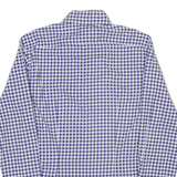 CARRISTAR Mens Shirt Blue Houndstooth Long Sleeve M
