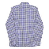 CARRISTAR Mens Shirt Blue Houndstooth Long Sleeve M