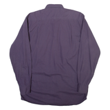 Mens Plain Shirt Purple Long Sleeve S