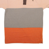 GOTCHA Mens Polo Shirt Orange Striped M