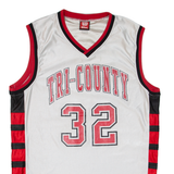 WILSON Tri-County Mens Jersey White Sleeveless USA V-Neck 2XL