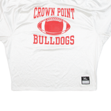 NIKE Crown Point Bulldogs Mens Jersey White USA V-Neck XL