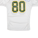 RUSSELL ATHLETIC Mens Jersey White USA V-Neck Nylon 2XL