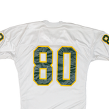 RUSSELL ATHLETIC Mens Jersey White USA V-Neck Nylon 2XL