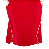 CHAMPION Mens Jersey Red USA V-Neck Nylon L