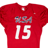RAWLINGS Mens Jersey Red USA V-Neck Nylon M