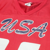 RAWLINGS Mens Jersey Red USA V-Neck Nylon M