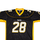 REEBOK CFL Hamilton Tiger-Cats Lumsden Mens Jersey Black USA V-Neck Nylon XL
