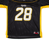 REEBOK CFL Hamilton Tiger-Cats Lumsden Mens Jersey Black USA V-Neck Nylon XL