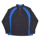NAUTICA Mens Sweatshirt Black 1/4 Zip L