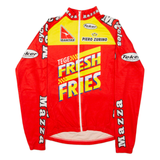 Cycling Full-Zip Mens Jersey Red Long Sleeve S