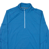 Cycling Mens Jersey Blue Long Sleeve 1/4 Zip L