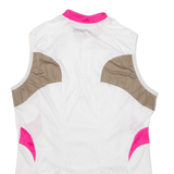 CRAFT Cycling Girls Jersey White Sleeveless 1/4 Zip L