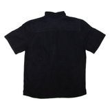 JOE MANLIN Mens Hawaiian Shirt Black Floral L