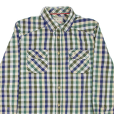 MUSTANG Mens Shirt Blue Check Long Sleeve M