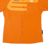 EAST SIDER Mens Plain Shirt Orange S