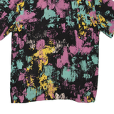 PULL & BEAR Mens Shirt Black Crazy Pattern S