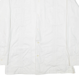 CRIOLLA Mens Plain Shirt White Long Sleeve L