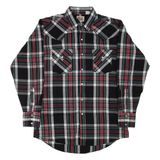 ELY CATTLEMAN Mens Shirt Black Check Long Sleeve M