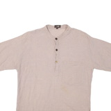 COLINE Mens Plain Shirt Brown L