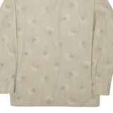 TOP SHIRT Mens Shirt Beige Striped Long Sleeve M