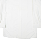 ACKERMAN Mens Plain Shirt White Long Sleeve L