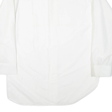 ACKERMAN Mens Plain Shirt White Long Sleeve L