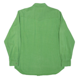 TEDDY'S Mens Plain Shirt Green Long Sleeve S
