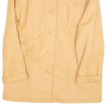 Womens Windbreaker Jacket Beige Leather UK 20