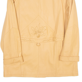 Womens Windbreaker Jacket Beige Leather UK 20