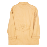 Womens Windbreaker Jacket Beige Leather UK 20