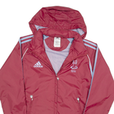 ADIDAS Mesh Lined Roma Finale 2009 Womens Track Jacket Maroon Hooded UK 10