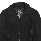 D&G Womens Blazer Jacket Black Wool XS