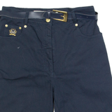 CYBILL Belted Mens Chino Shorts Blue Slim S W28