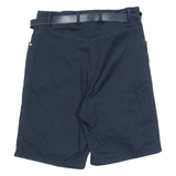 CYBILL Belted Mens Chino Shorts Blue Slim S W28