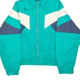 ST JOHN'S BAY Mens Jacket Green 90s Hooded Colourblock M
