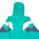 ST JOHN'S BAY Mens Jacket Green 90s Hooded Colourblock M