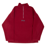 FILA Pullover Womens Fleece Jacket Red S