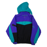 TRESPASS Mens Jacket Purple Nylon Hooded Colourblock M