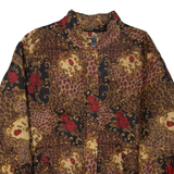 Womens Jacket Brown Floral M