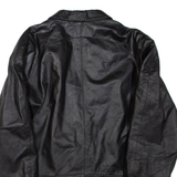 Womens Blazer Jacket Black Leather L