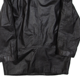 Womens Blazer Jacket Black Leather L