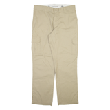 DICKIES Cargo Mens Trousers Beige Regular Straight W36 L34
