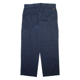 DICKIES Cargo Mens Trousers Blue Relaxed Straight W37 L30