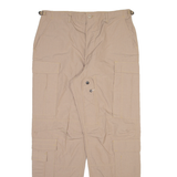 Cargo Mens Trousers Beige Relaxed Straight W37 L34