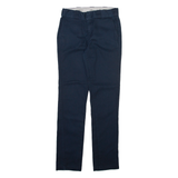 DICKIES 776f Womens Trousers Blue Slim Straight W28 L31
