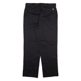 DICKIES Mens Trousers Black Regular Straight W36 L31