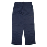 DICKIES Mens Trousers Blue Loose Straight W36 L32