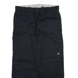 DICKIES Mens Trousers Black Loose Straight W38 L30