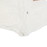LEVI'S Womens Denim Shorts White M W29